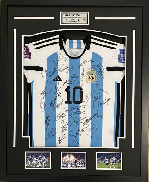 Julian Alvarez's Argentina Signed and Framed Shirt