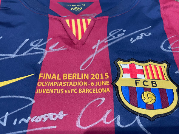 Barcelona Team Signed 2015 Jersey Treble Winners, Including Neymar a –  Sports Online