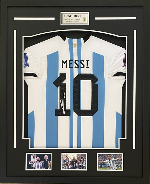 Lionel Messi Signed 2022 Argentina National Team Jersey – Gold & Silver  Pawn Shop