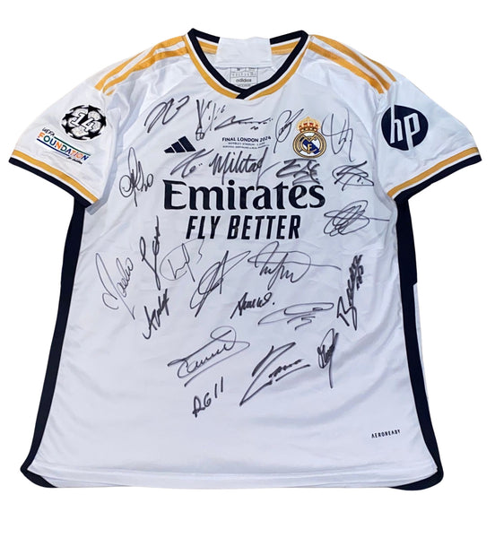 Real Madrid 2024 Uefa European Champions League Winners Team Signed Je 