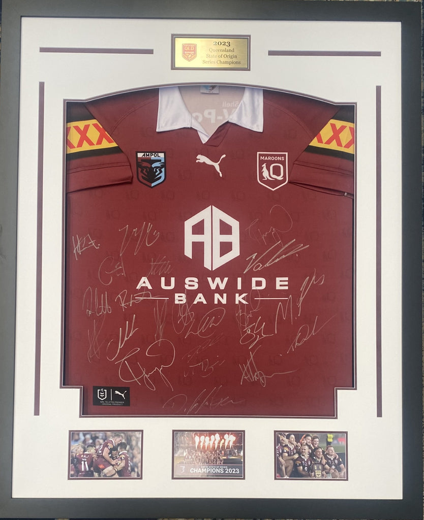 Queensland State Of Origin 2023 Champions Jersey, Framed