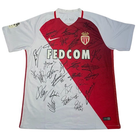 AS Monaco 2016-2017 French League Team Signed Winners Jersey, #29 Mbappe Single Signed on the Back. 1 Only.