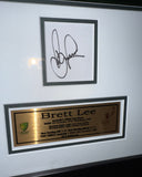 Brett Lee Personally Signed Tribute with Photo and Plaque, Australian Cricketer.