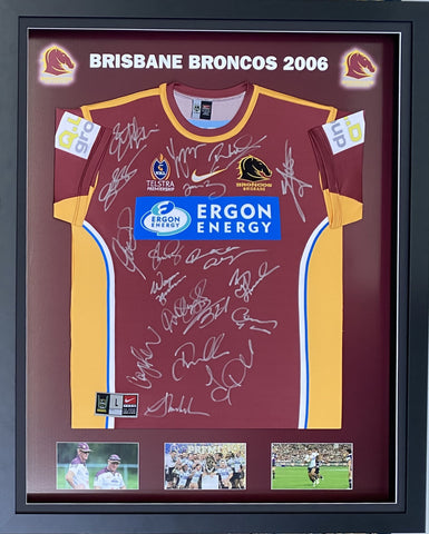 Brisbane Broncos Premiership 2006 Team Signed Jersey