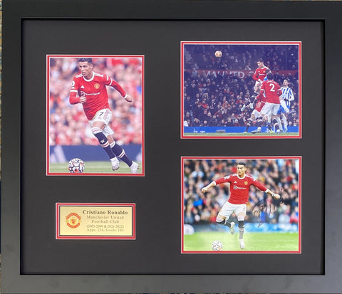 Cristiano Ronaldo Signed Photograph, Framed Tribute, Manchester United