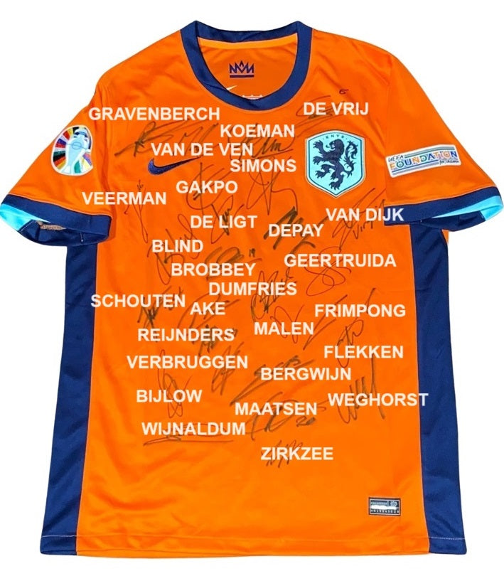 Holland / Netherlands - Euros 2024 Team Signed Jersey