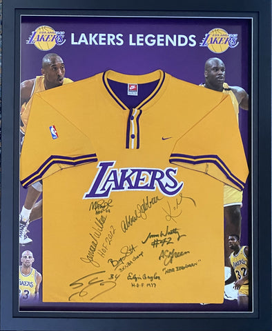 LA Lakers Legends Signed Jersey - Magic, Kobe, Shaq, Kareem