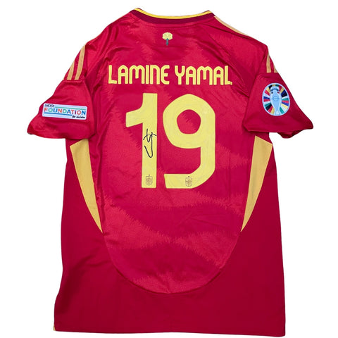 Lamine Yamal Personally Signed Spain Euros 2024 Jersey