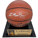 LeBron James Personally Signed Basketball with Display Case and Plaque