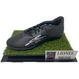 Lionel Messi Personally Signed Black Adidas Boot with Display Case and Plaque