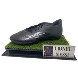 Lionel Messi Personally Signed Black Adidas Boot with Display Case and Plaque