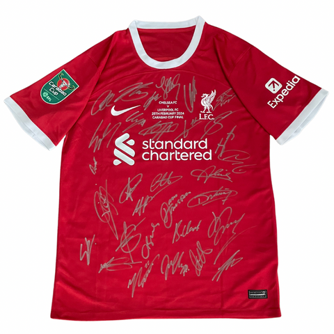 Liverpool F.C. 2024 League Cup Final Winners Team Signed Jersey