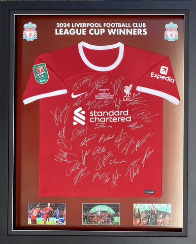 Liverpool F.C. 2024 League Cup Final Winners Team Signed Jersey