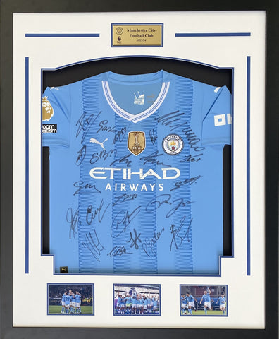 Manchester City 2023-2024 EPL Winners Team Signed Jersey