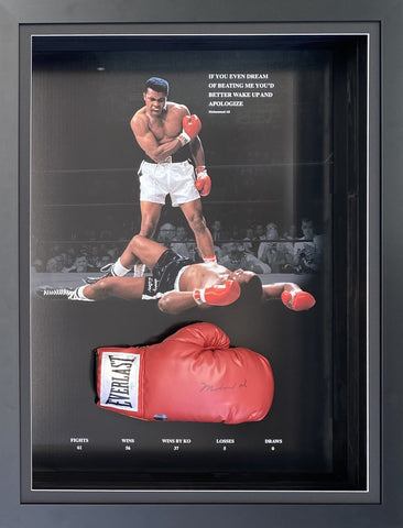 Muhammad Ali Hand Signed Glove, "The Greatest in History", Tribute Release