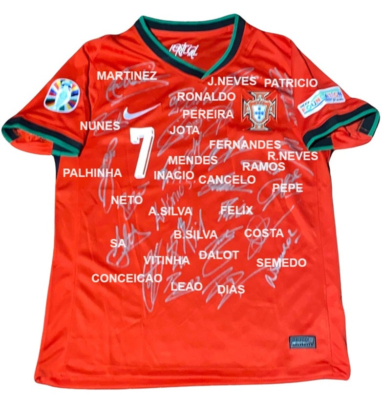 Portugal - Euros 2024 Team Signed Jersey