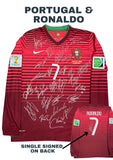 Portugal 2014 World Cup Team Signed Jersey, #7 Cristiano Ronaldo Single Signed on the Back. 1 Only.