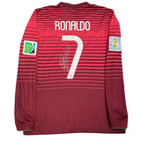 Portugal 2014 World Cup Team Signed Jersey, #7 Cristiano Ronaldo Single Signed on the Back. 1 Only.