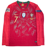 Portugal 2018-2019 European Champions League Team Signed Jersey, #7 Cristiano Ronaldo Single Signed on the Back. 1 Only.