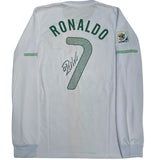 Portugal World Cup 2010 Team Signed Jersey, #7 Cristiano Ronaldo Single Signed on the Back. 1 Only, Long Sleeves.