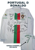 Portugal World Cup 2010 Team Signed Jersey, #7 Cristiano Ronaldo Single Signed on the Back. 1 Only, Long Sleeves.