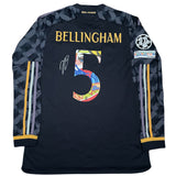 Real Madrid 2023-2024 Limited Edition Team Signed Jersey, Bellingham Single Signed on the Back. 1 Only, Long Sleeves.