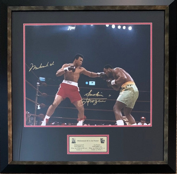 Muhammad Ali and Joe Frazier Dual Signed 